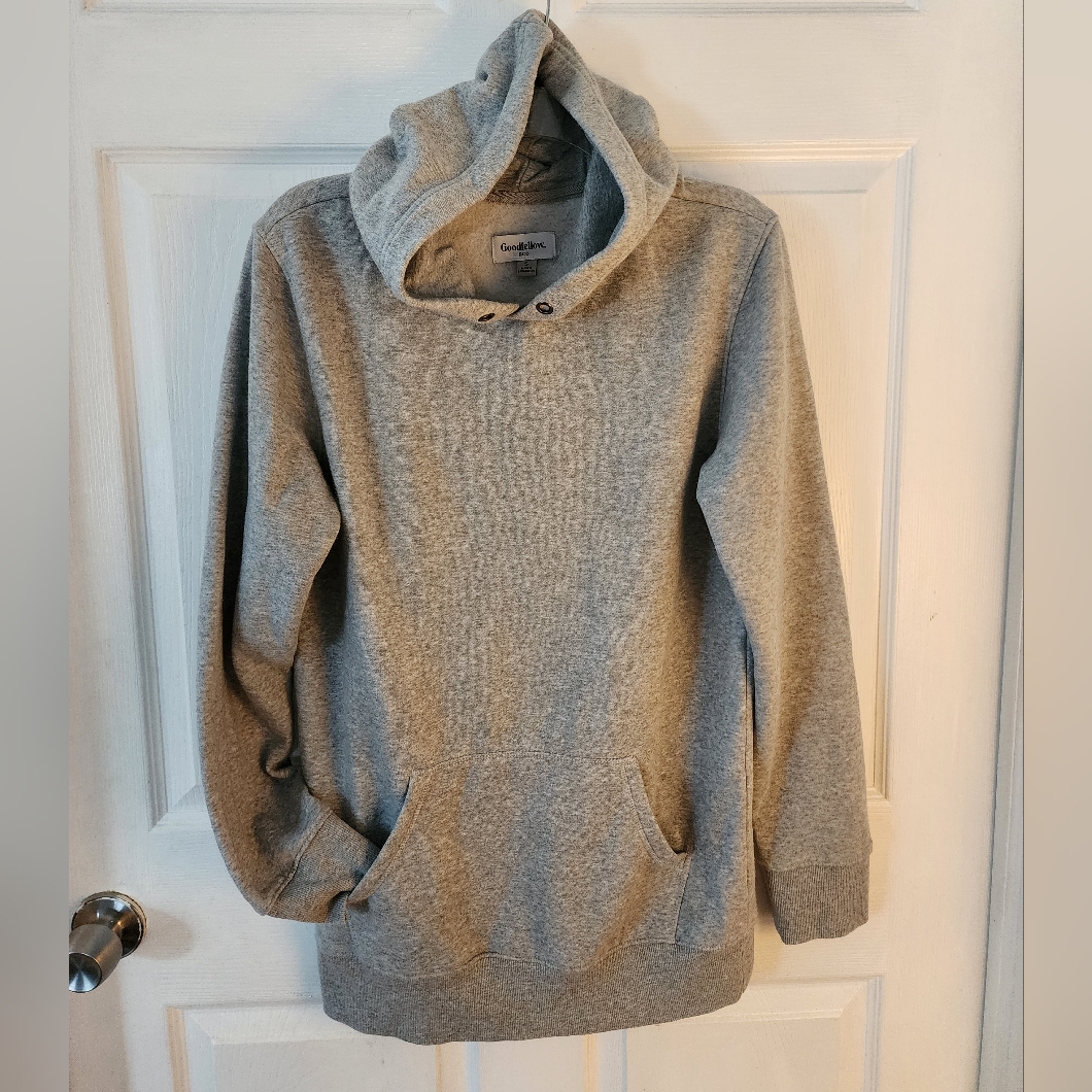 Goodfellow  Co Mens Grey Hooded Sweatshirt
